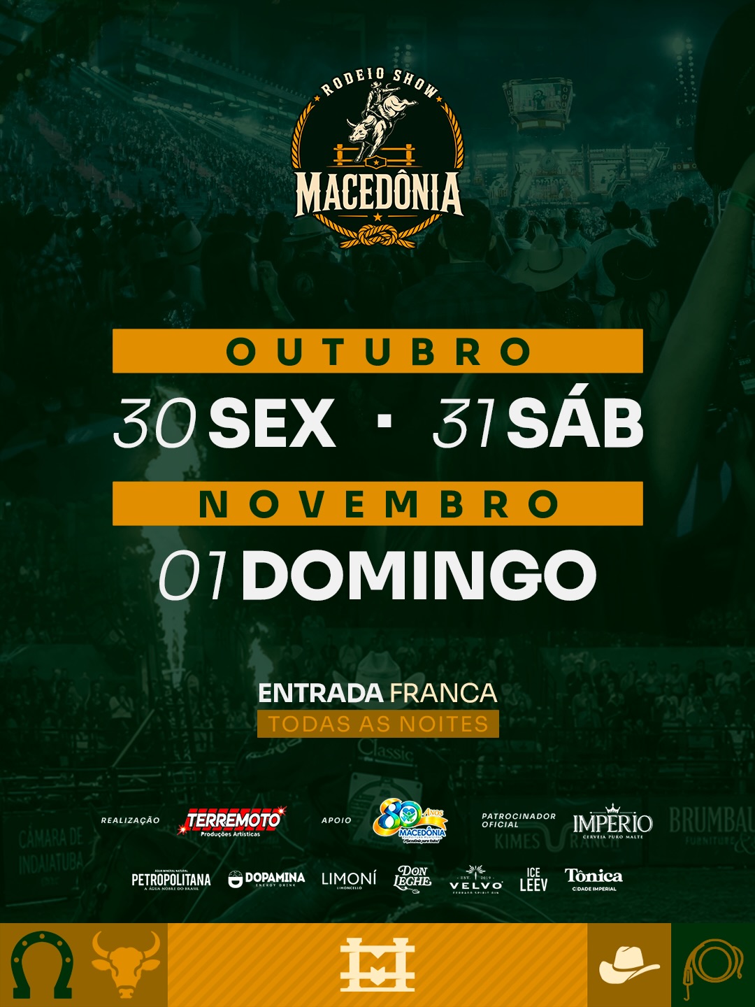 Anúncio oficial do Macedônia Rodeio Show